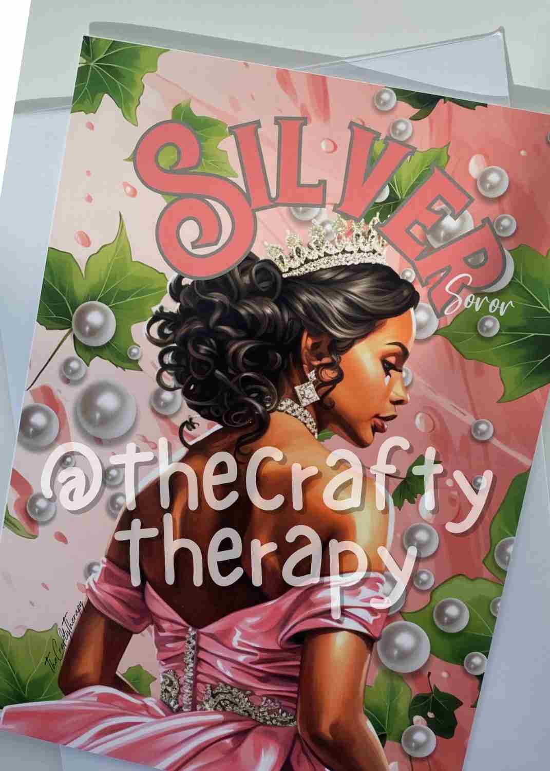 "Silver Soror" Greeting Card 5x7 AKA Alpha Kappa Alpha inspired