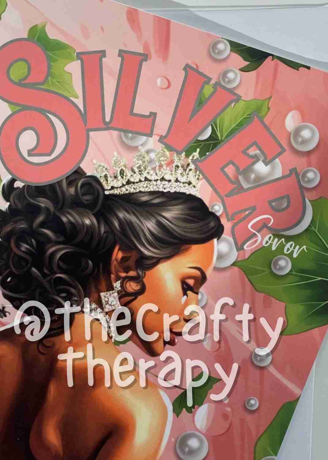 "Silver Soror" Greeting Card 5x7 AKA Alpha Kappa Alpha inspired