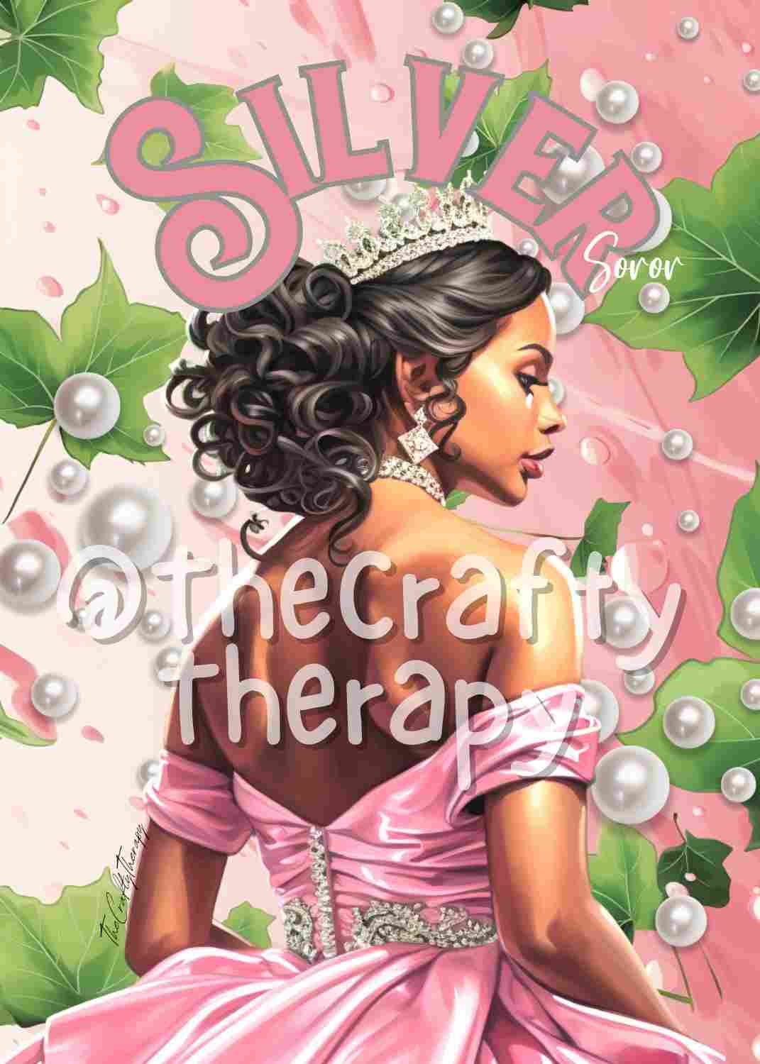 "Silver Soror" Greeting Card 5x7 AKA Alpha Kappa Alpha inspired